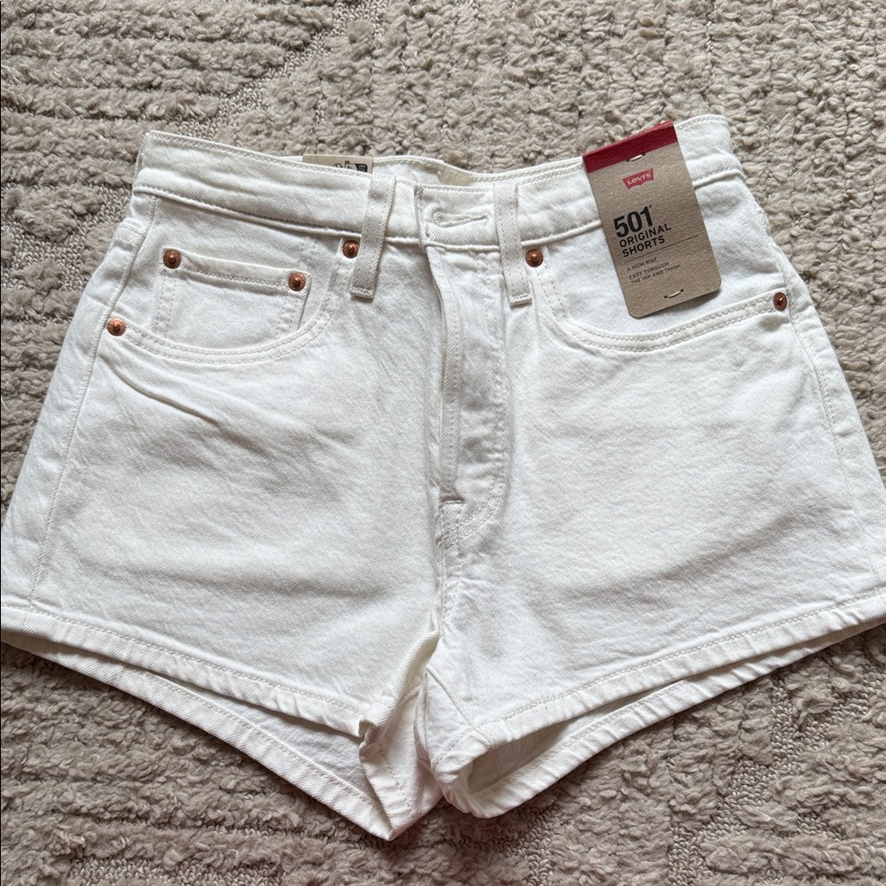 Levi's Women's Classic White Jean Shorts